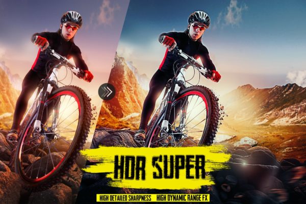 人物照片高质感锐化Photoshop动作 HDR Super Detailed Image – High Dynamic Range