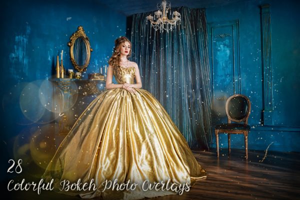 28个灯光散景照片叠层背景素材 28 Colorful Bokeh Photo Overlays