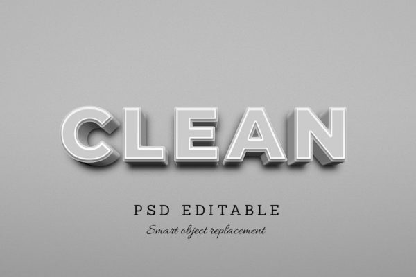 奶白3D字块文字效果PS样式6 Text Effect Vol. 6