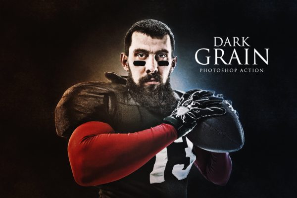 暗黑风格质感颗粒纹理Photoshop动作 Dark Grain Photoshop Action