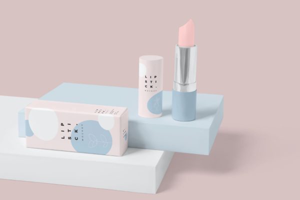 哑光唇膏品牌设计样机图素材 Matte Lipstick Mockups