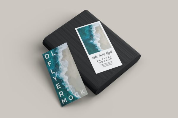 逼真的DL尺寸宣传单效果图样机 Realistic DL Flyer Mockup
