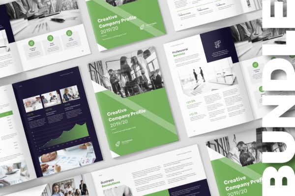 多用途创意机构/公司宣传画册设计模板 Creative Multipurpose Company Profile Bundle
