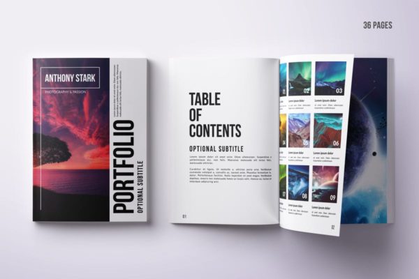 36页多用途A4规格企业画册产品目录设计模板 Multipurpose A4 Portfolio Design – 36 pages