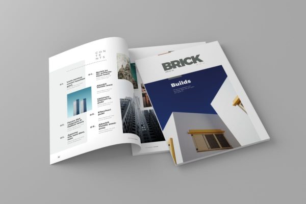 建筑企业/建筑设计杂志INDD模板v14 Magazine Template Vol. 14