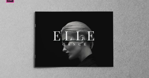A5尺寸横版创意品牌画册Lookbook设计模板 ELLEGANCE –  A5 Landscape Lookbook template