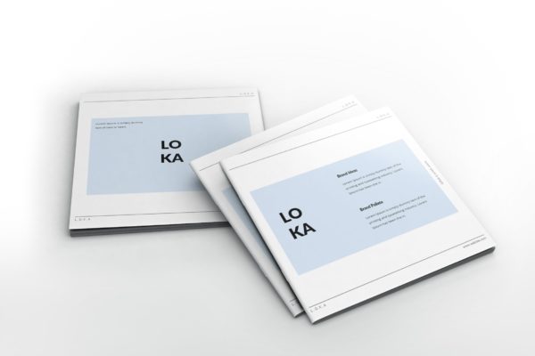公司品牌宣传册/指南手册模板 Company Branding Square Brochure Template