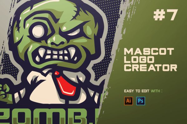 僵尸电子竞技Logo设计模板 ZOMB – E-Sports Logo Creator