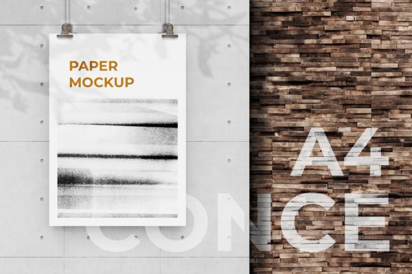 A4品牌纸张海报样机图素材v3 Branding Paper Mockup Vol.3