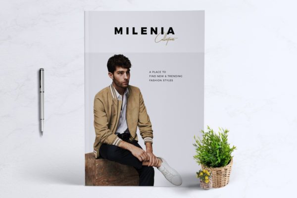 时装品牌新品目录产品画册Lookbook设计模板 MILENIA Fashion Lookbook