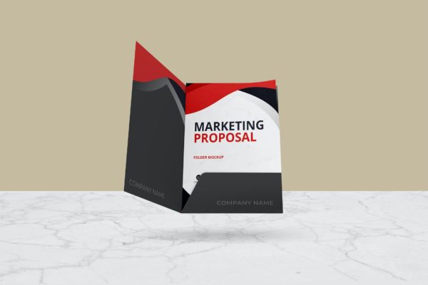 A4文件夹&信头信纸设计样机v1 A4 Folder Map and Letterhead Mockup
