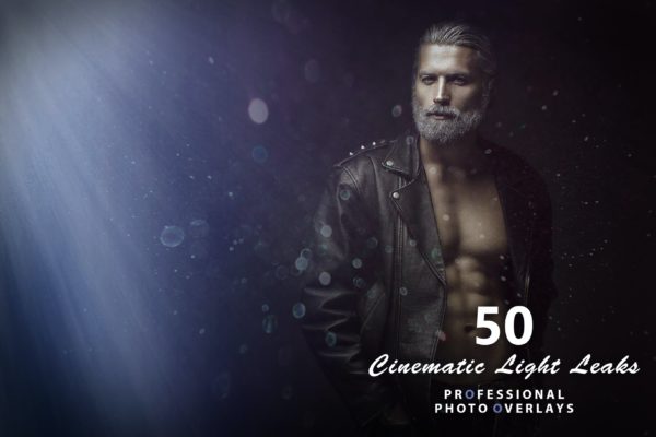 50个电影漏光效果照片叠层背景素材 50 Cinematic Light Leaks Photo Overlays