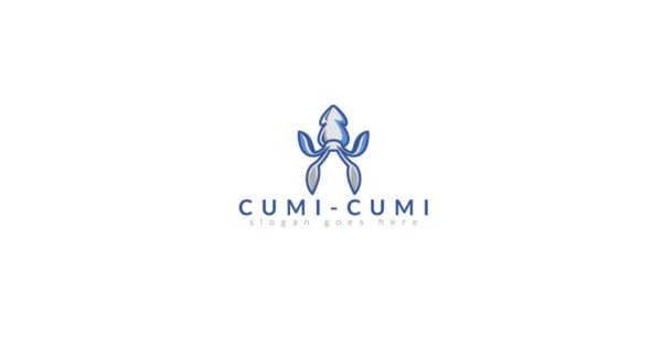 抽象鱿鱼动物形象Logo设计模板 Squid Logo