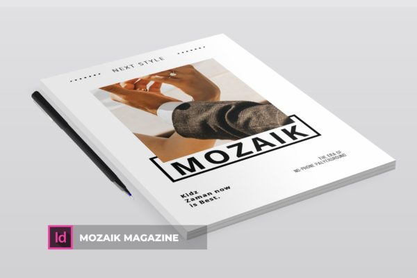 时尚生活主题杂志排版设计INDD模板 Mozaik | Magazine Template