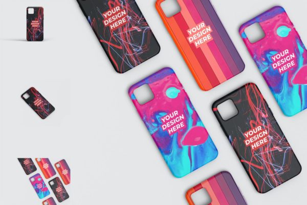 苹果iPhone手机壳图案设计样机素材 Phone Case Mockup