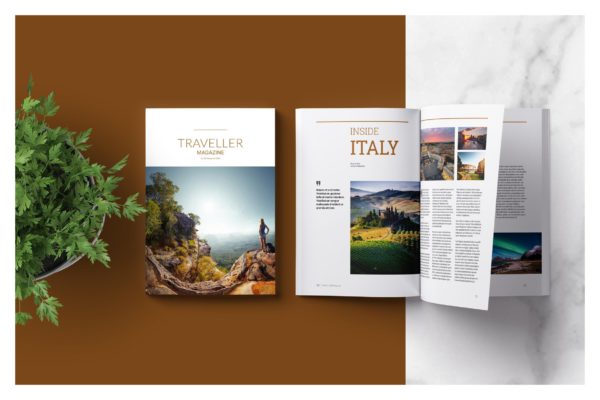 旅游景点推荐杂志版式设计模板 Indesign Magazine Template