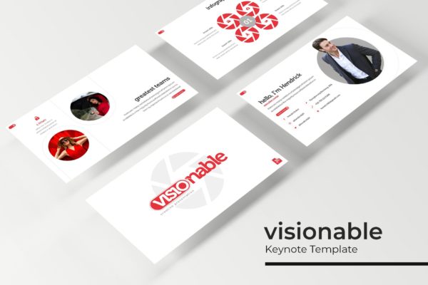 创意摄影主题Keynote幻灯片模板下载  visionable – Keynote Template