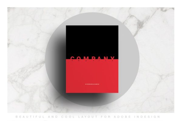 红黑配色风格高端企业画册排版设计模板 Red and Black Company Profile Layout
