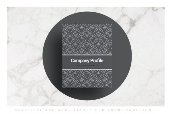 高端黑色风格公司宣传画册模板 Black Company Profile Layout