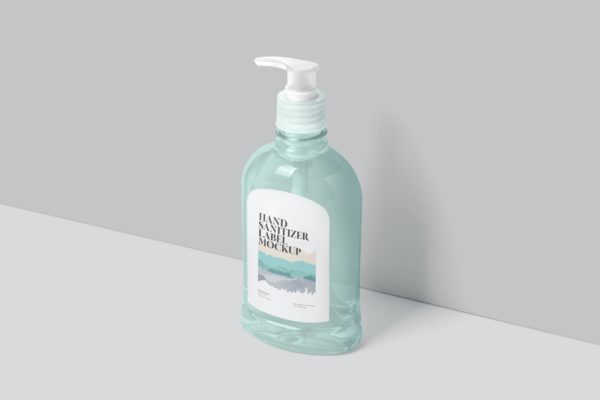 按压瓶泵瓶包装设计样机psd模板 Pet Liquid Dispenser Bottle Mockups
