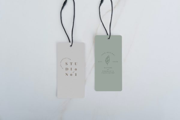 品牌价格标签设计样机 Branding Label Tag Mockup