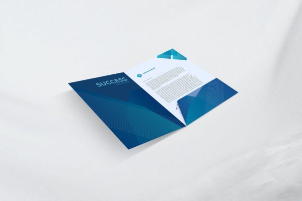 A4文件夹&信头信纸设计样机v3 A4 Folder Map and Letterhead Mockup