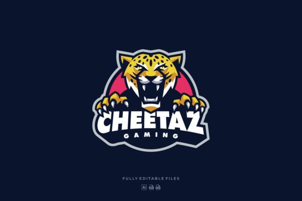 猎豹体育运动&电子竞技Logo徽标设计模板 Cheetah Sports and E-sports Logo