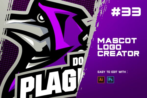 瘟疫电子竞技Logo模板 PLAGUE – E-Sports Logo Creator