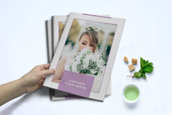 婚纱/女装服装品牌产品画册目录Lookbook设计模板 Fashion Lookbook Template