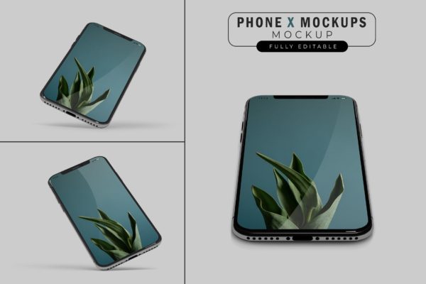 iPhone X设备UI展示设计样机psd模板v5 iPhone X Mockups V.5