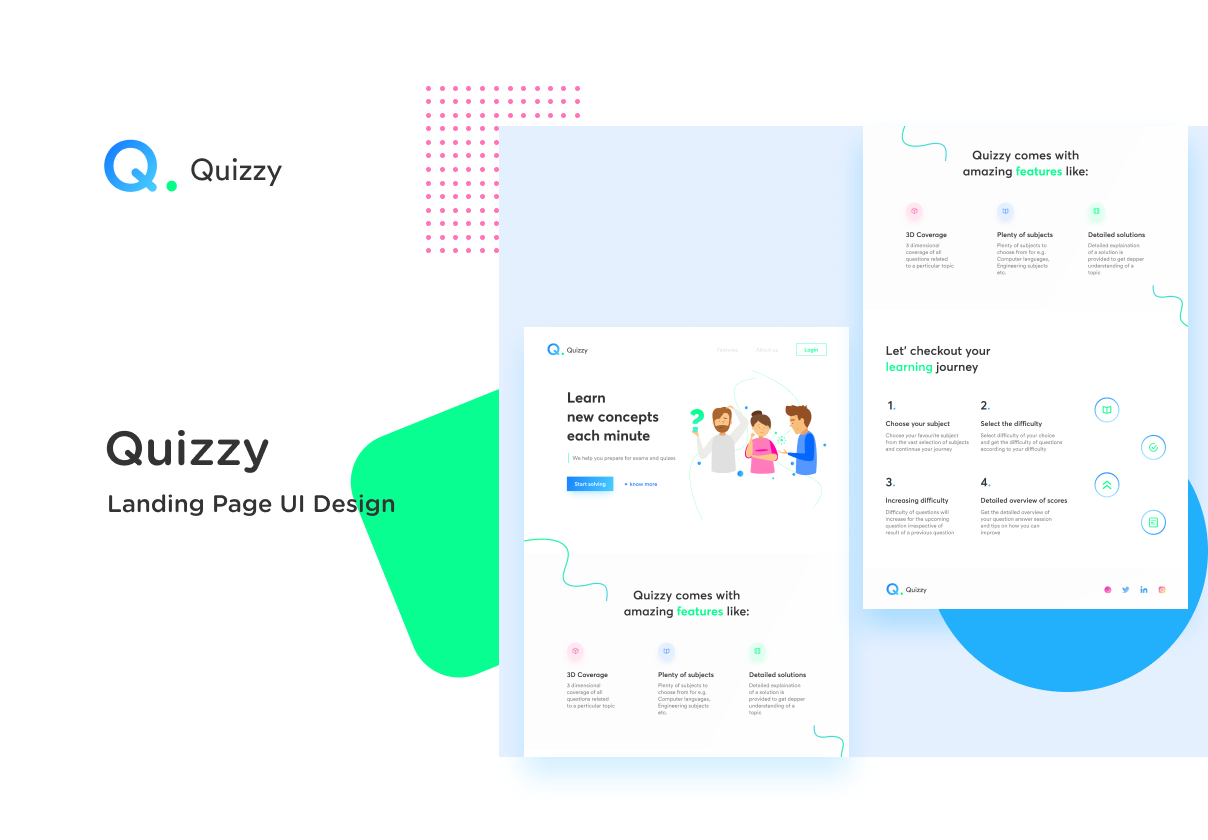 Quizzy Homepage UI Kit