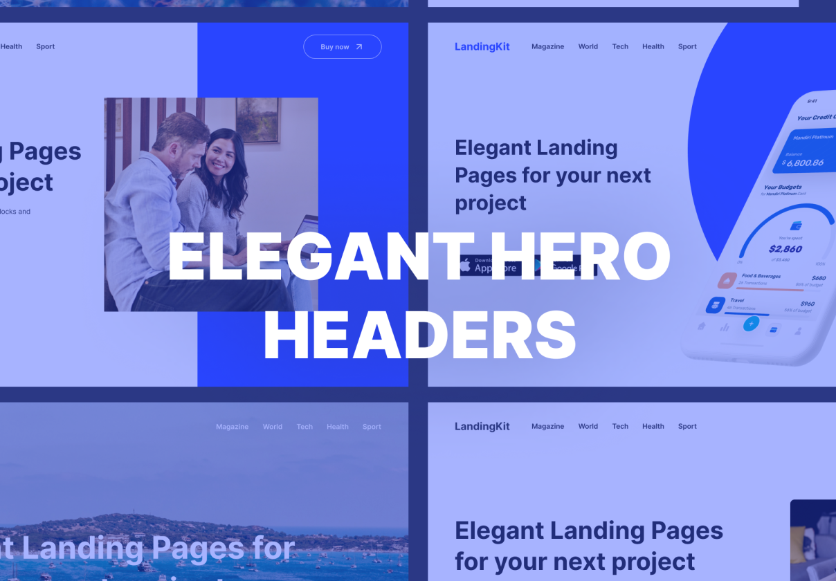 Elegant Hero Headers Kit