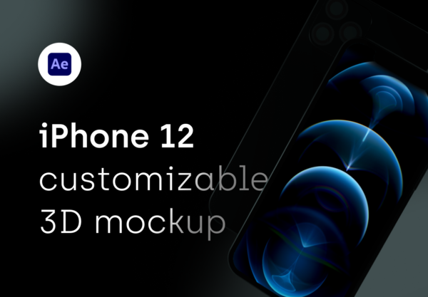 设计森林下午茶：iPhone 12 Pro动画3D样机[aep]