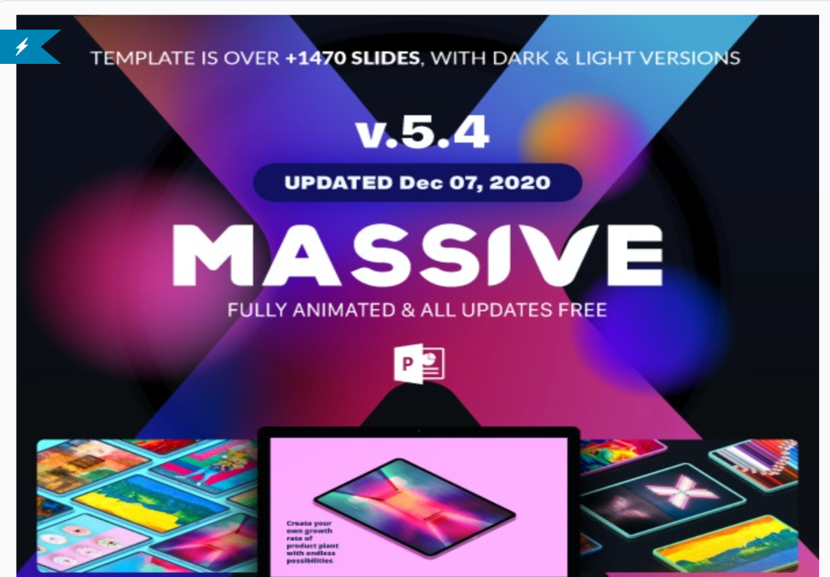 Massive X Presentation Powerpoint Template Fully Animated