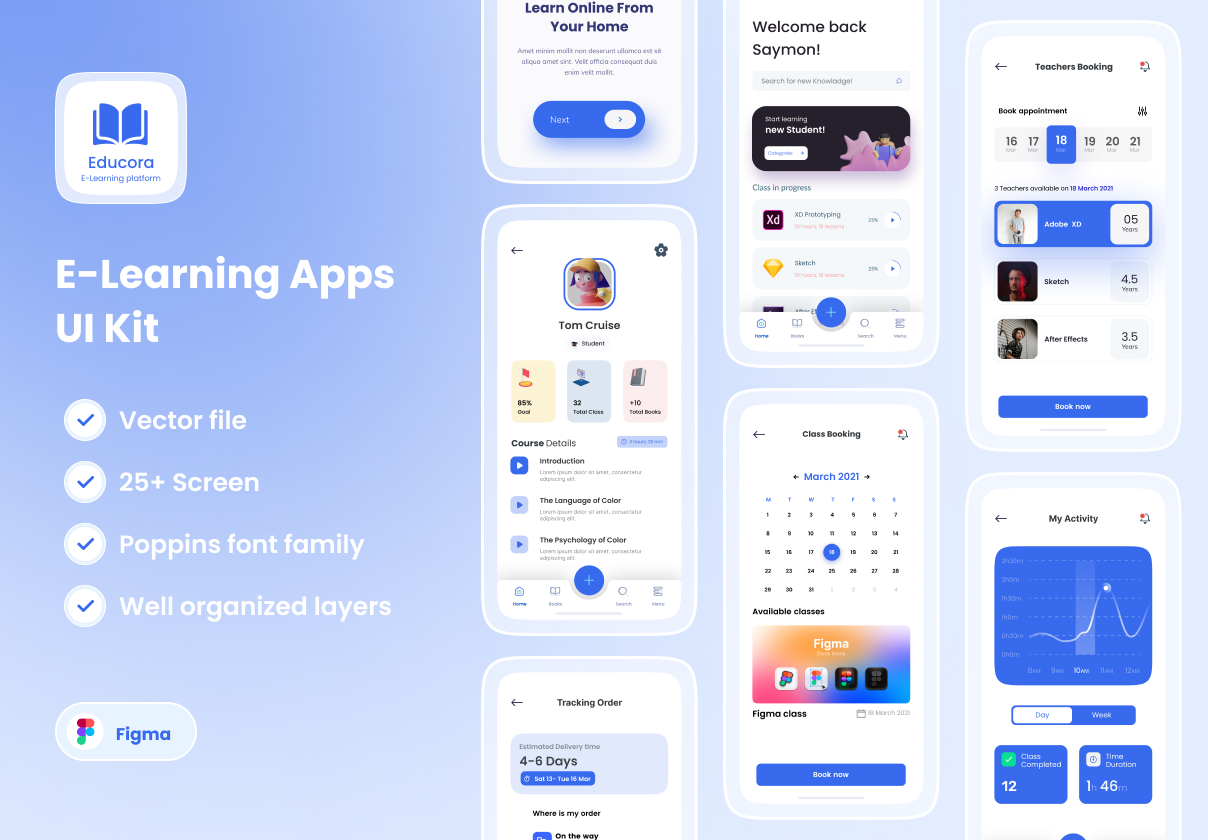 Educora – E-learning UI kit