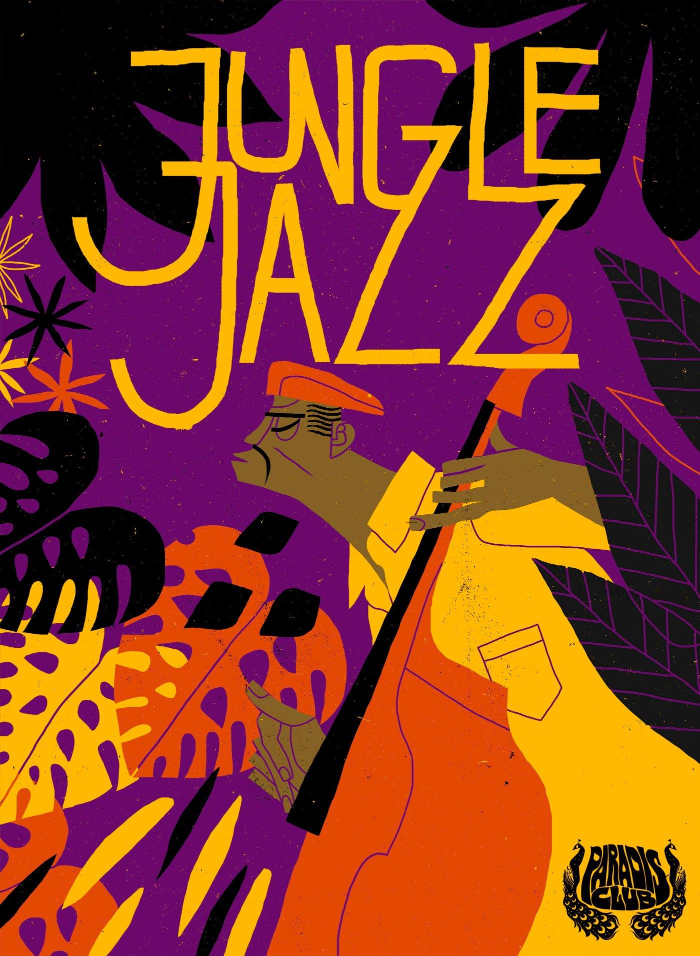 André Ducci作品：Jungle Jazz音乐节插画海报设计