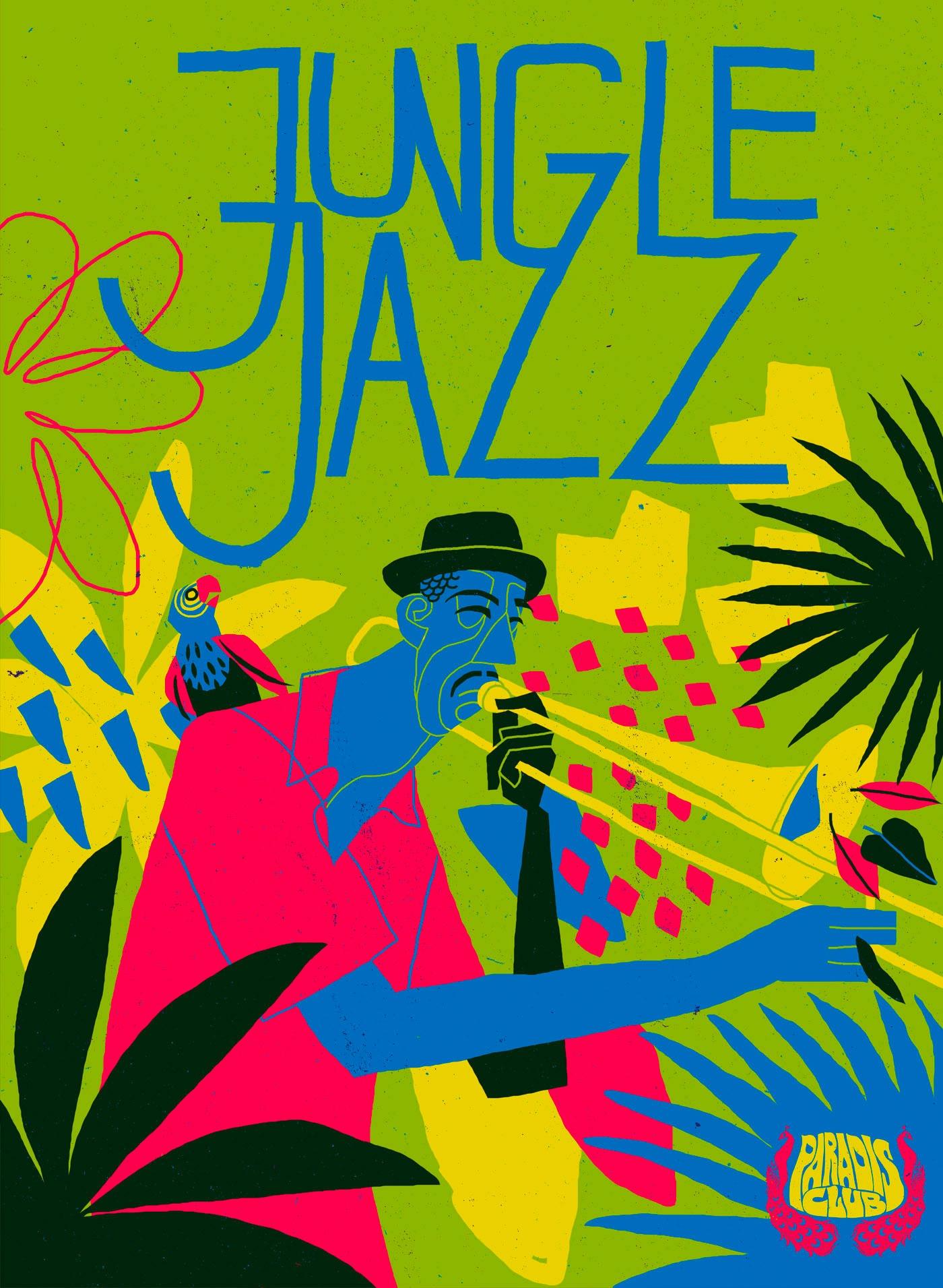 André Ducci作品：Jungle Jazz音乐节插画海报设计