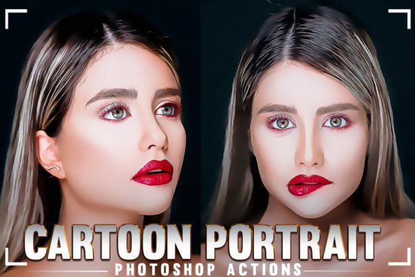 人物照片转卡通手绘Photoshop动作 Cartoon Portrait Photoshop Action