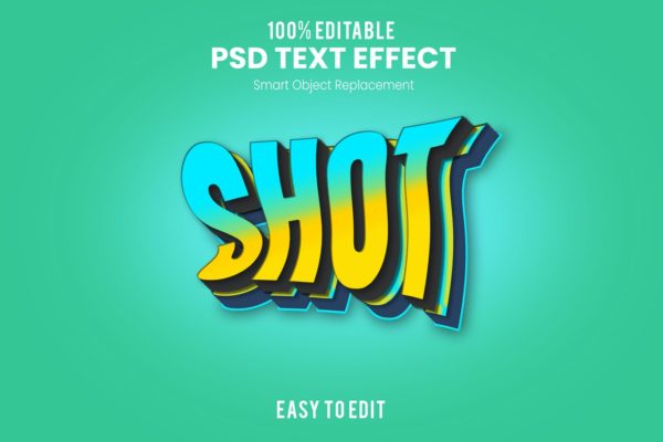 扭曲形变文字特效[PSD] Deformation Text Effect PSD