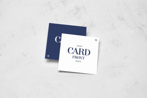方形尺寸卡片效果图样机 Square Card Mockup