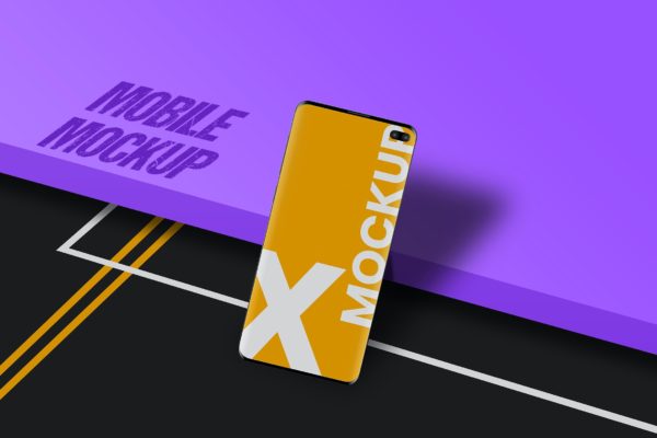 安卓挖孔屏手机样机模板 Mobile Mockup