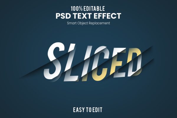 切片分层文字特效[PSD] Sliced Layer Text Effect PSD