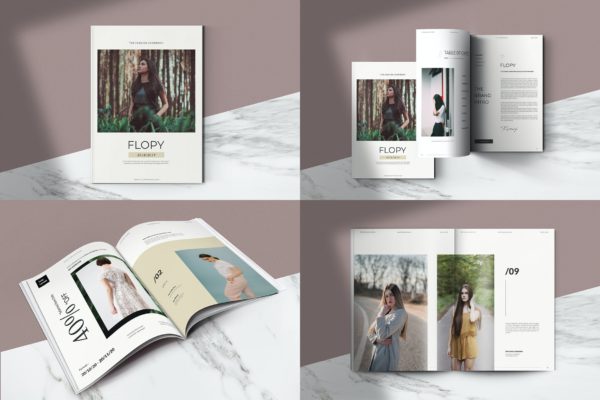 时装杂志/书籍效果图样机 Magazine / Book Mockup