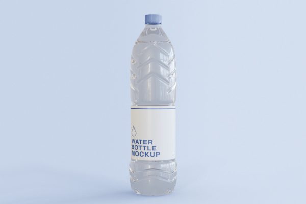 矿泉水瓶标签包装设计样机 Water Bottle Mockup