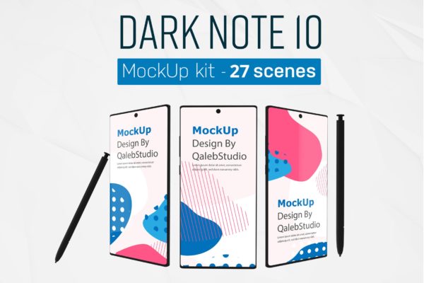 黑色三星Note 10手机样机套件 Dark Note 10 Kit