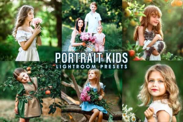 HDR梦幻风格儿童摄影Lightroom照片滤镜预设 HDR Portrait Kids Presets Mobile and Desktop