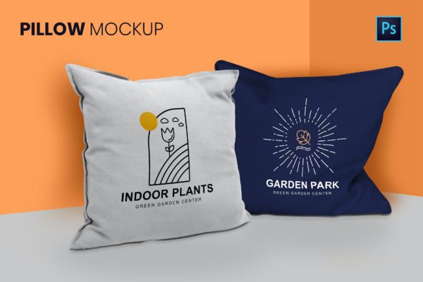 布艺枕头印花图案设计样机 Pillow Mockup