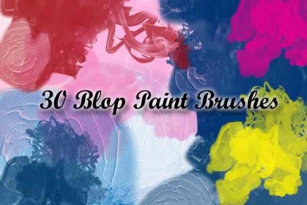 30款腮红油漆绘画PS笔刷 30 Blop Paint Brushes