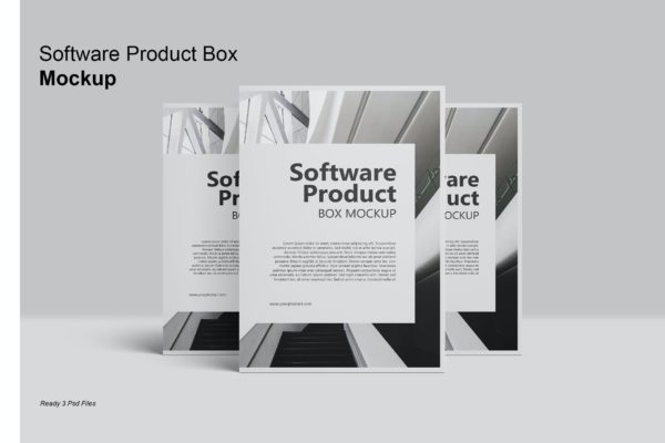软件产品包装盒设计Psd样机模板v4 3 Psd Software Box – Mockup Vol. 4