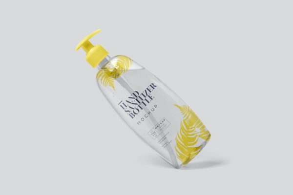 洗手液泵瓶外观设计样机psd模板 Hand Sanitizer Pump Bottle Mockups